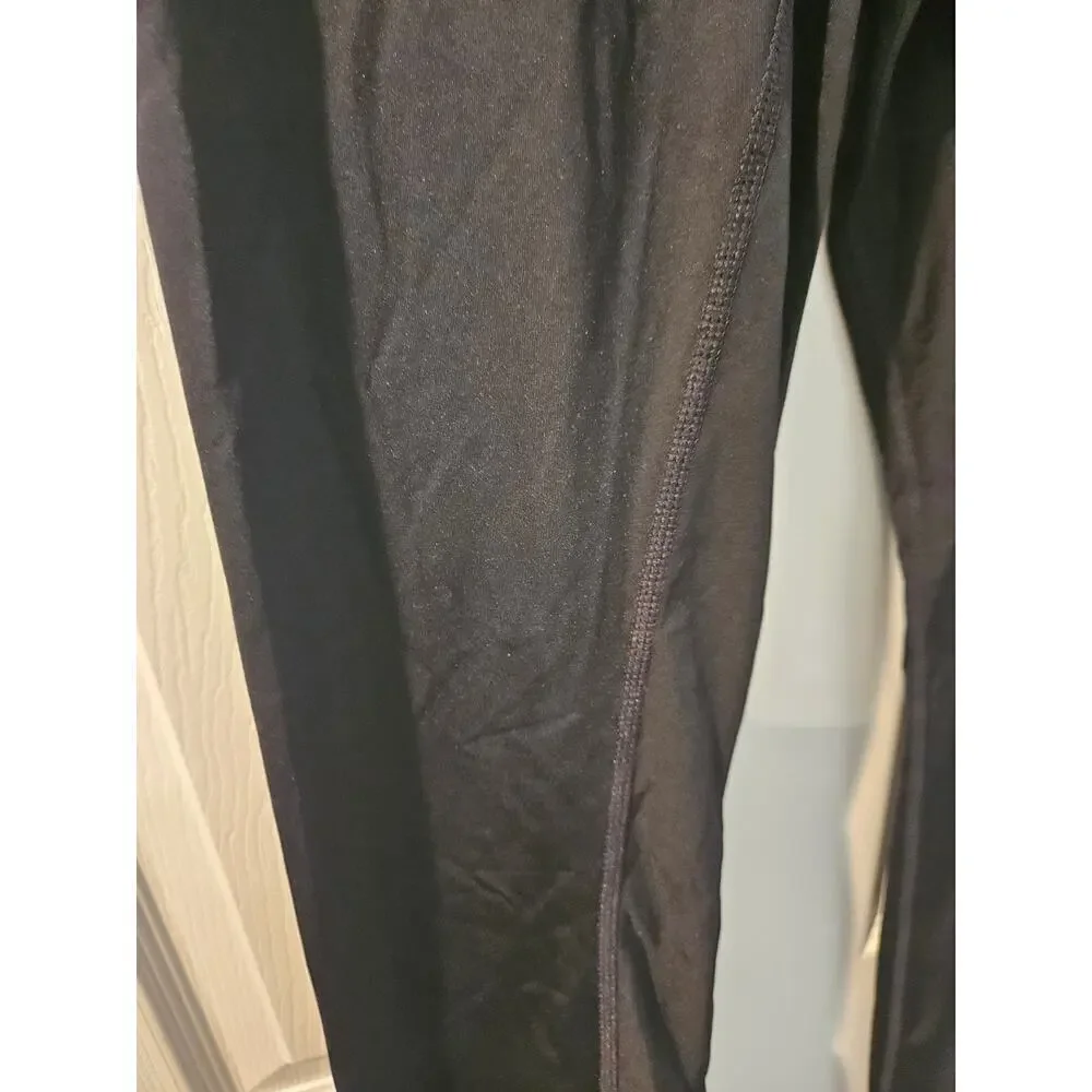 Alo Yoga Black Full Length Leggings with Working Drawstring Measures XS‎